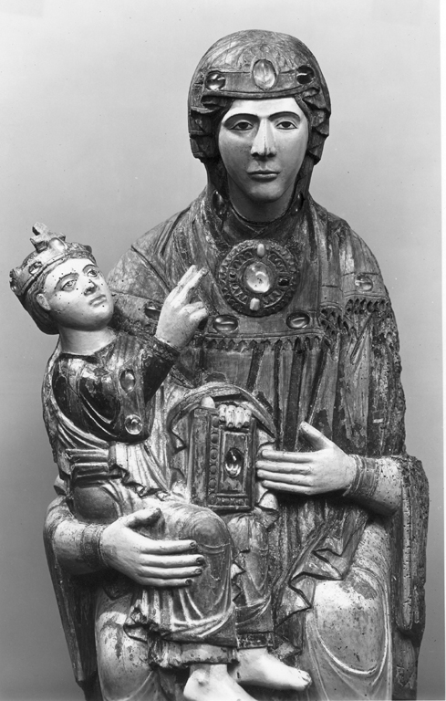 Madonna d' Acuto, Madonna con Bambino (gruppo scultoreo) - ambito laziale (fine/inizio secc. XII/ XIII)