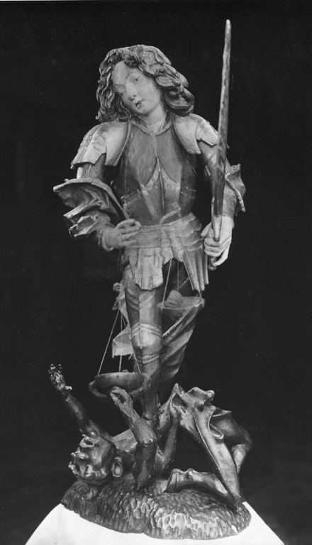 San Michele Arcangelo (statuetta) di Pacher Michael (sec. XV)