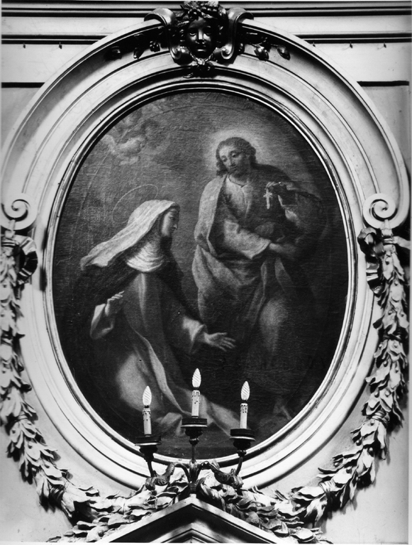 Santa Caterina da Siena riceve la croce pettorale (dipinto) di Parrocel Stefano detto Romano (sec. XVIII)