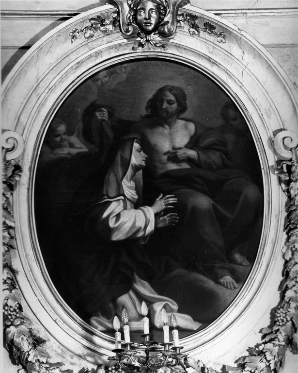 Santa Caterina da Siena tocca le piaghe di Cristo (dipinto) di Lapis Gaetano detto Carraccetto (sec. XVIII)