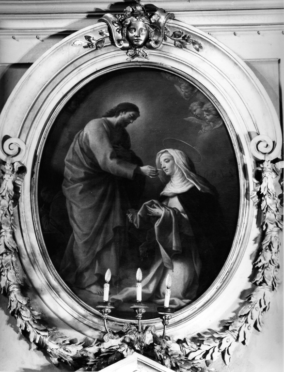 comunione mistica di Santa Caterina (dipinto) di Parrocel Stefano detto Romano (sec. XVIII)