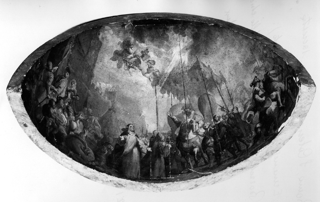 Santa Caterina da Siena incontra Gregorio XI che ritorna a Roma (dipinto) di Costantini Ermenegildo (sec. XVIII)