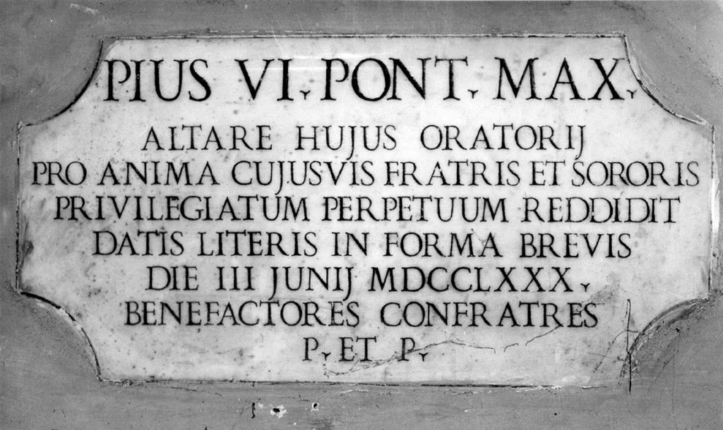 lapide commemorativa - ambito romano (sec. XVIII)