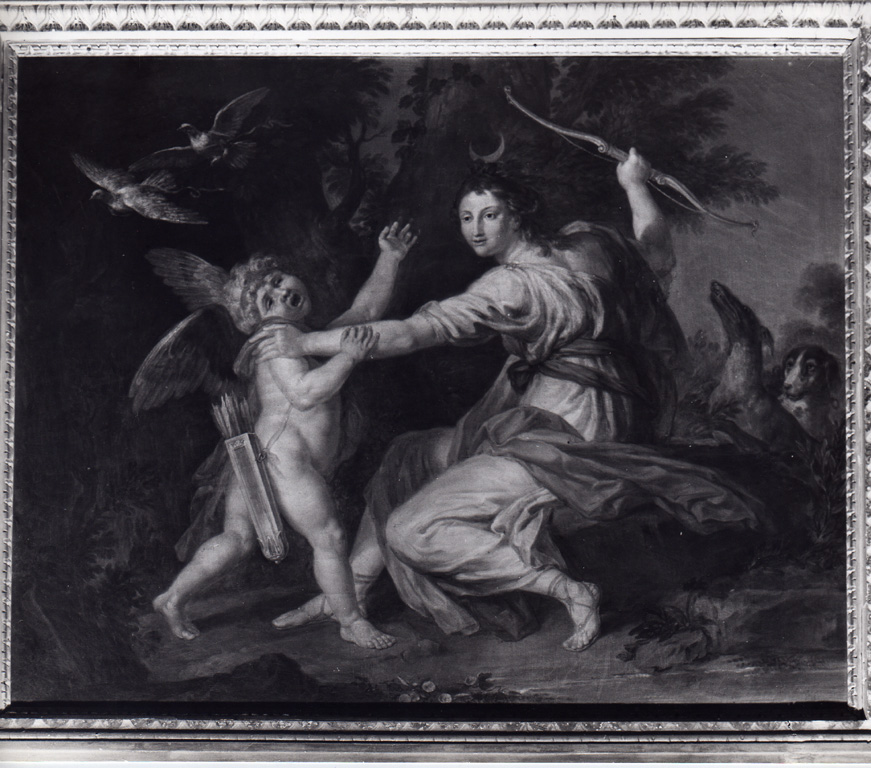 Diana lotta con Cupido (dipinto) di Saint-Ours Jean-Pierre (sec. XVIII)