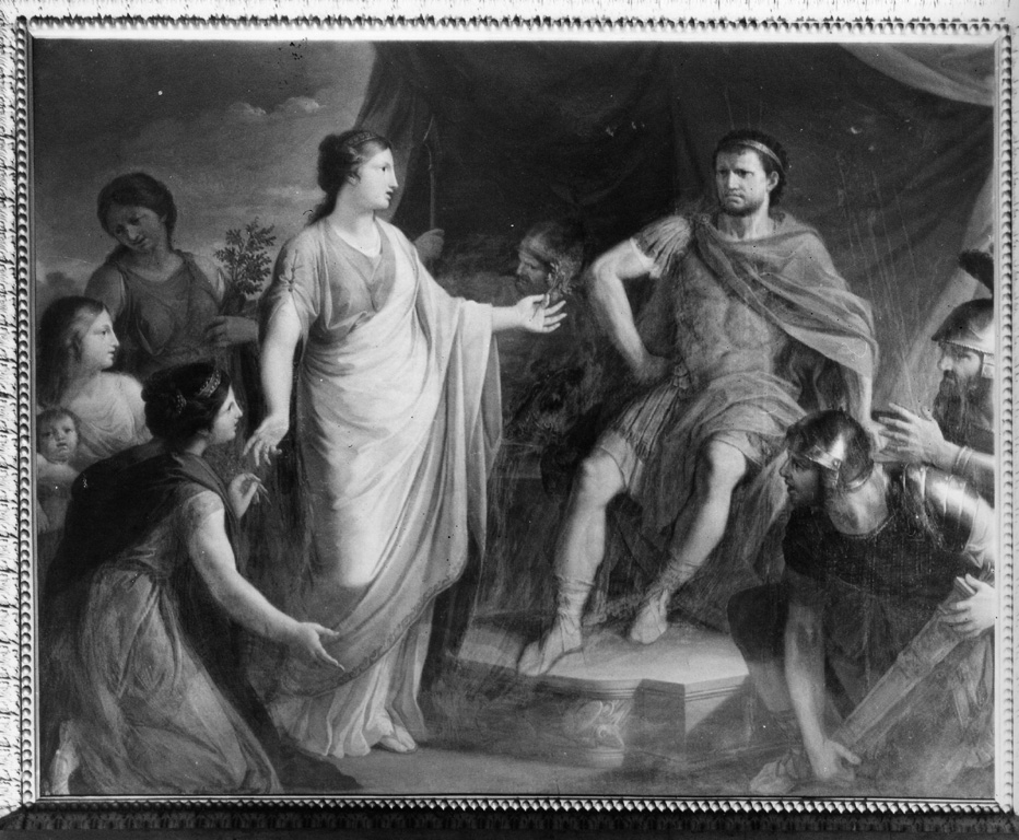 La pace tra Romani e Sabini (dipinto) di Manno Francesco (fine sec. XVIII)