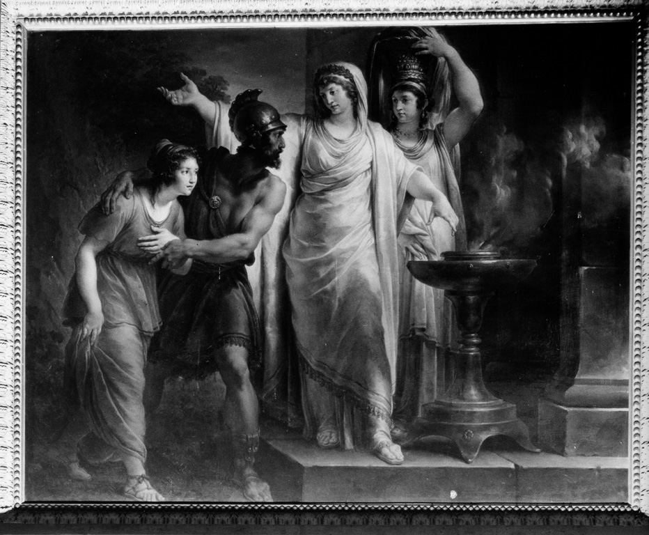 Storia di una vestale (?) (dipinto) di Cades Giuseppe (sec. XVIII)