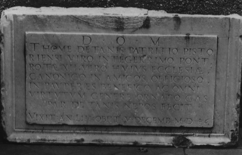 lapide - ambito romano (sec. XVI)