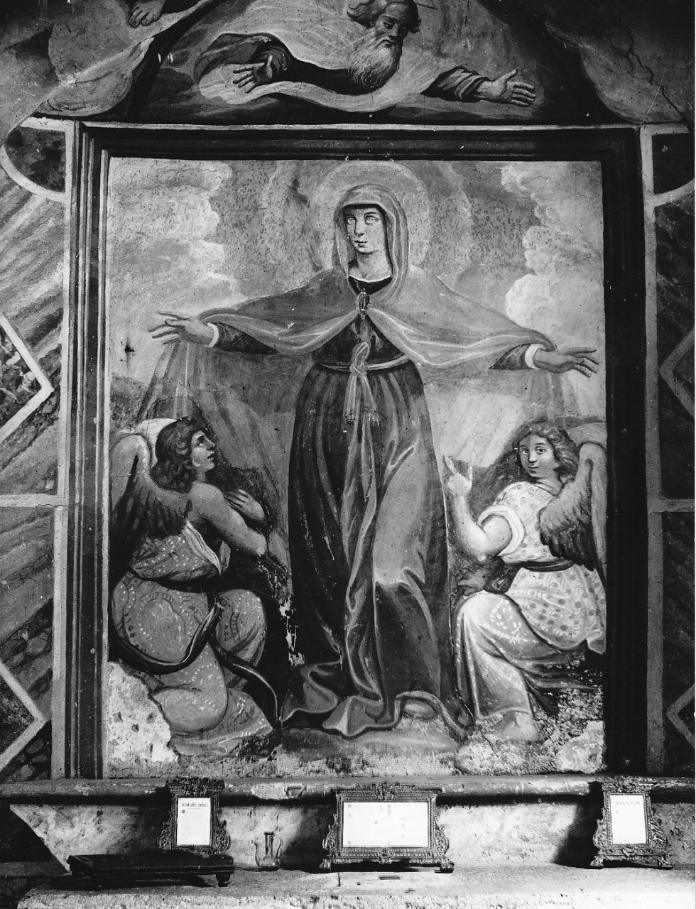 Madonna della Misericordia (pala d'altare, opera isolata) - ambito laziale (sec. XVI)