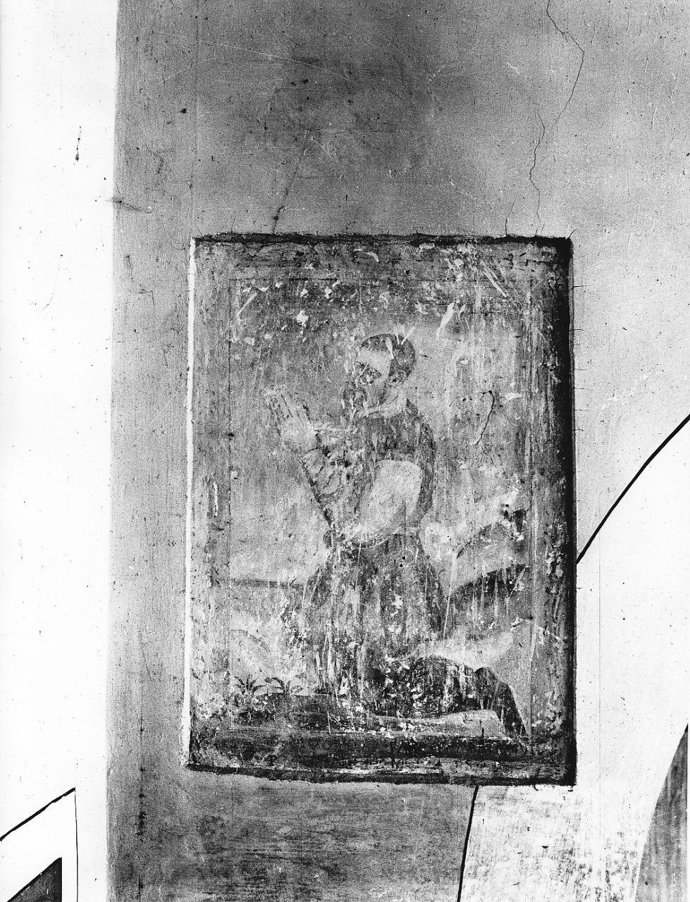 uomo in preghiera (dipinto, opera isolata) - ambito laziale (sec. XVI)