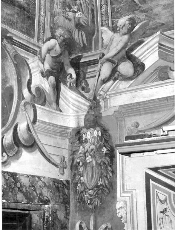 Putti reggifestone (dipinto) di Cesari Giuseppe detto Cavalier d'Arpino (maniera) (sec. XVII)