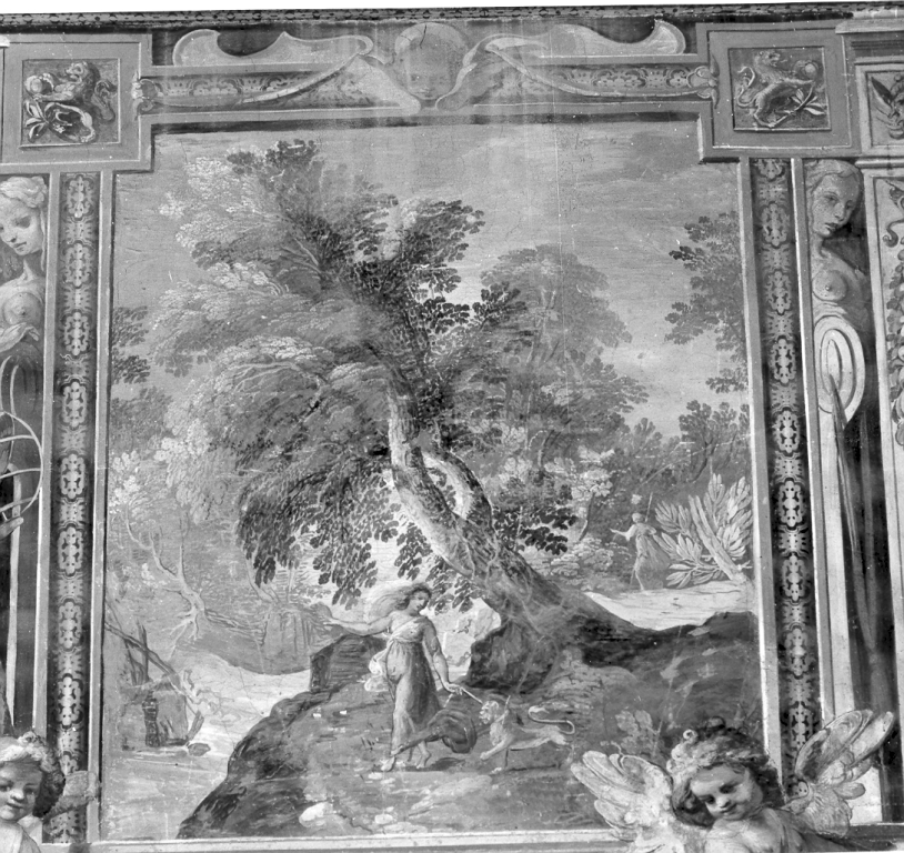 Paesaggio (dipinto) di Rossetti Cesare (bottega) (sec. XVII)