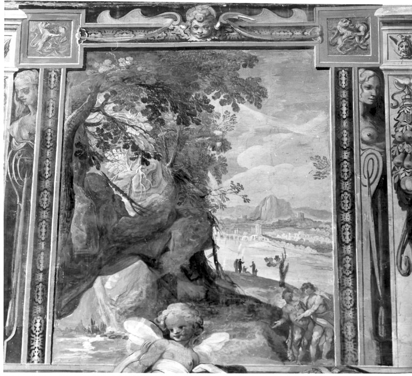 Paesaggio (dipinto) di Cesari Giuseppe detto Cavalier d'Arpino (bottega) (sec. XVII)