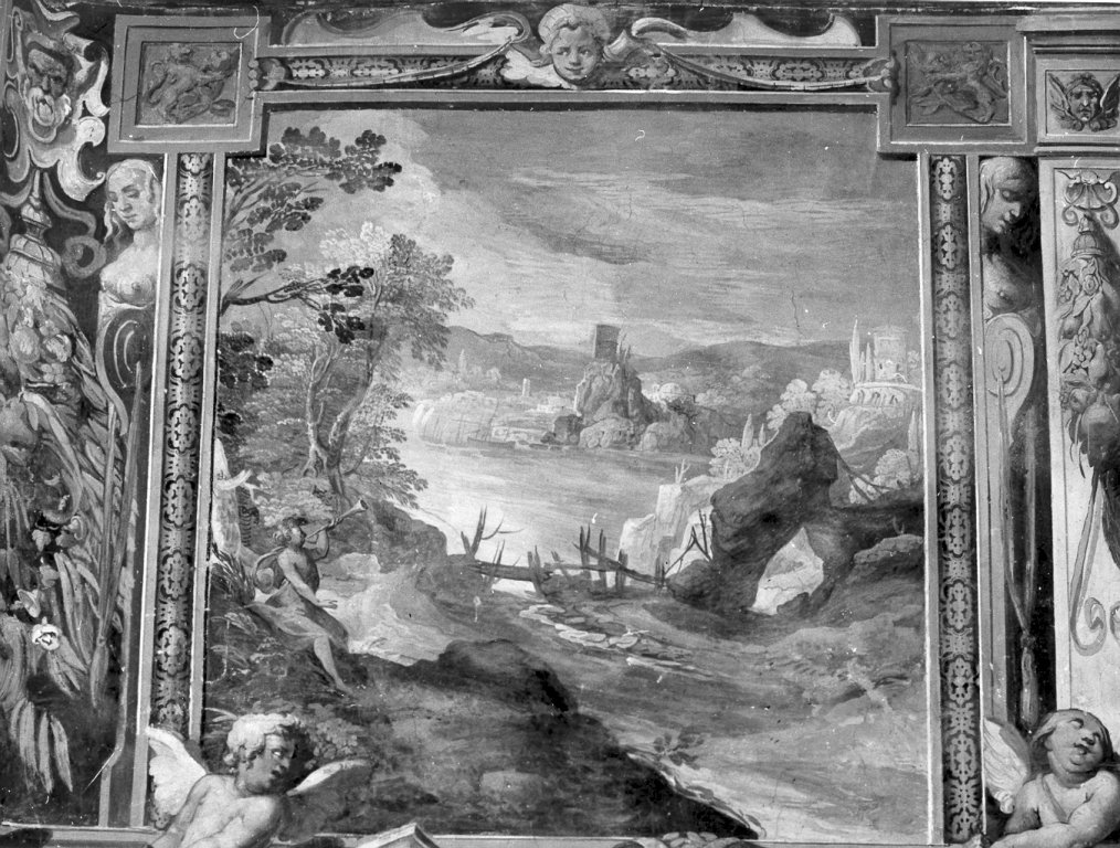 Paesaggio (dipinto) di Cesari Giuseppe detto Cavalier d'Arpino (maniera) (sec. XVII)