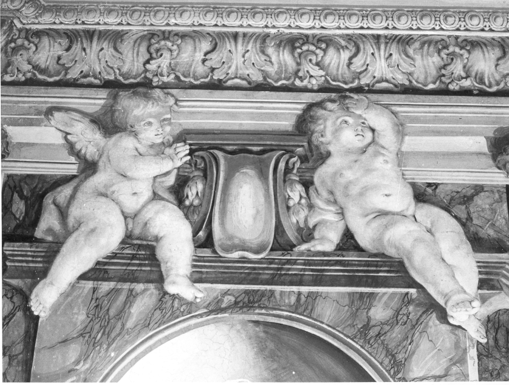 Due putti alati (dipinto) di Ricciolini Niccolò (sec. XVIII)
