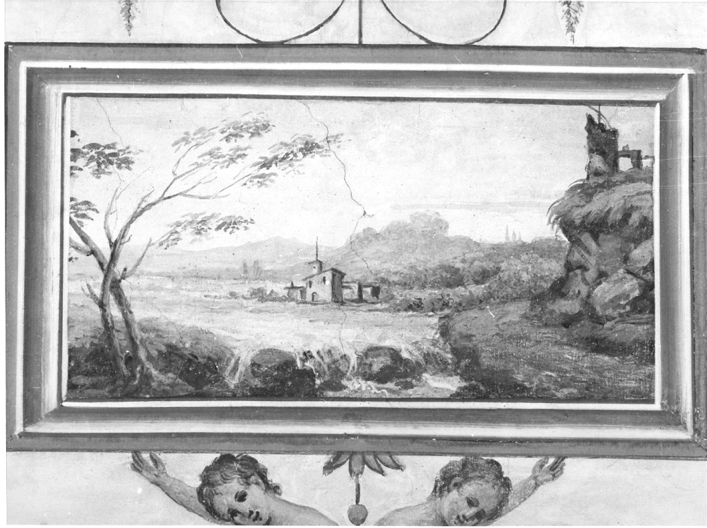 Paesaggio (dipinto) di Coccetti Liborio (bottega) (sec. XIX)