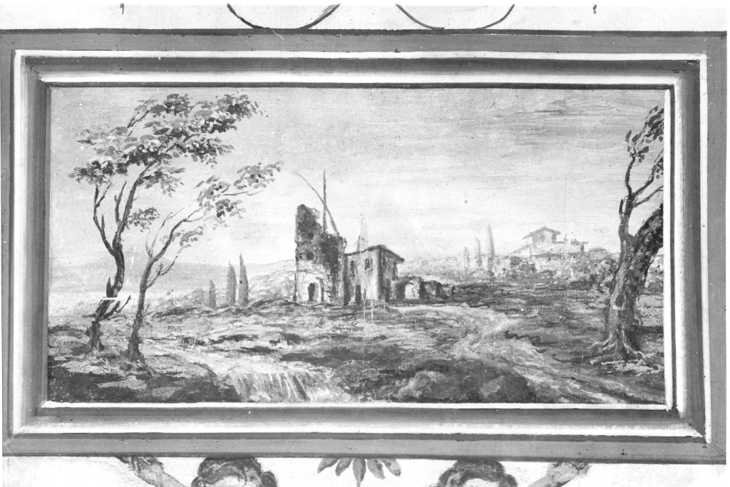 Paesaggio (dipinto) di Coccetti Liborio (bottega) (sec. XIX)