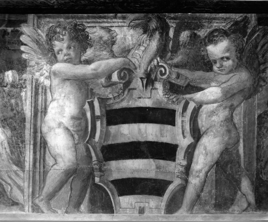 Scene storiche (dipinto murale, ciclo) di Bonaccorsi Pietro detto Perin del Vaga (cerchia) (sec. XVI)