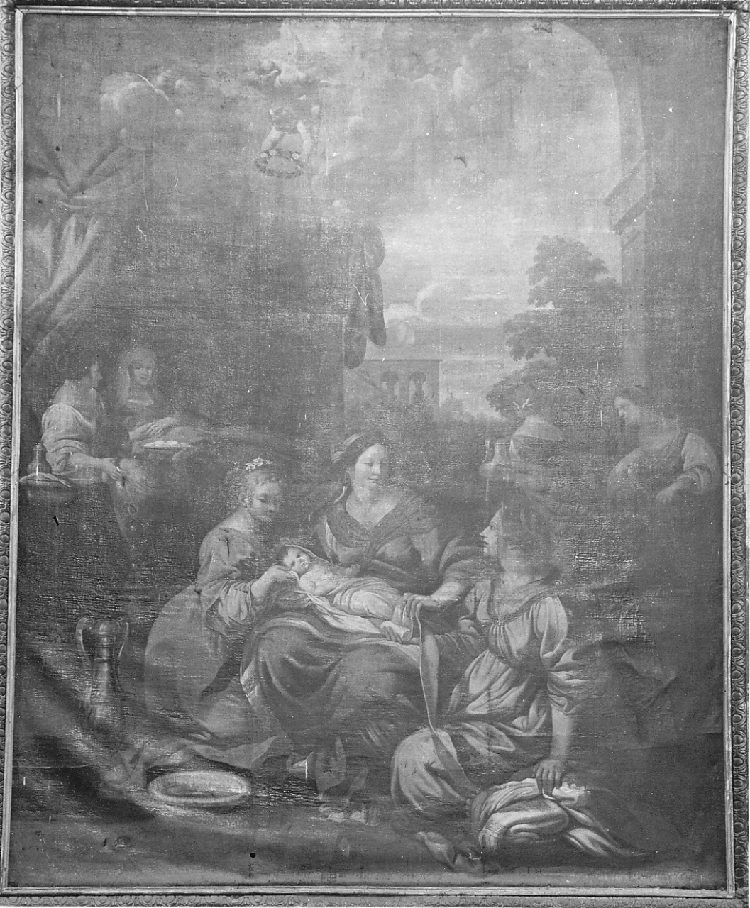 nascita di Maria Vergine (dipinto) di Berrettini Pietro detto Pietro da Cortona (maniera) (metà sec. XVII)