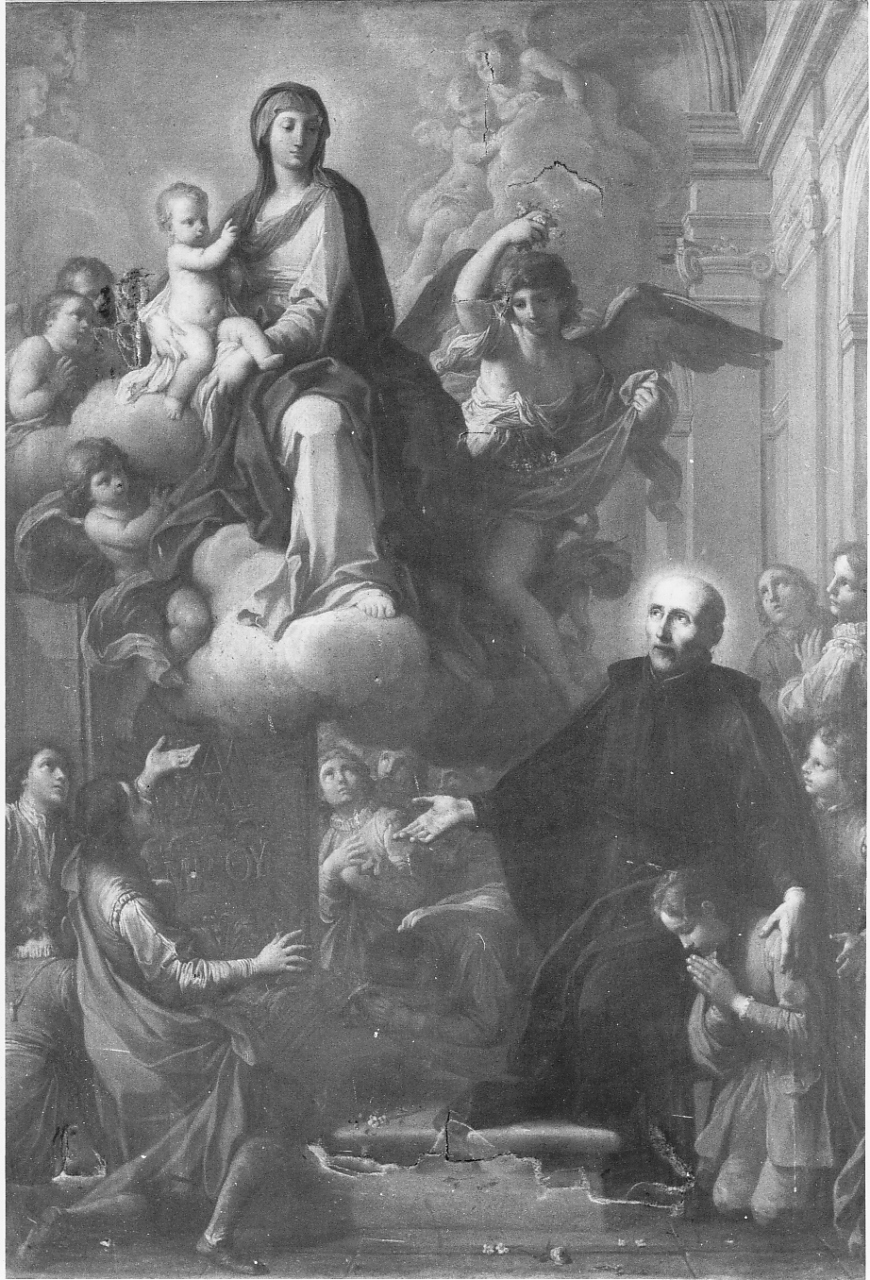 apparizione della Madonna a San Giuseppe Colasanzio (dipinto, opera isolata) di Costanzi Placido (attribuito) (sec. XVIII)