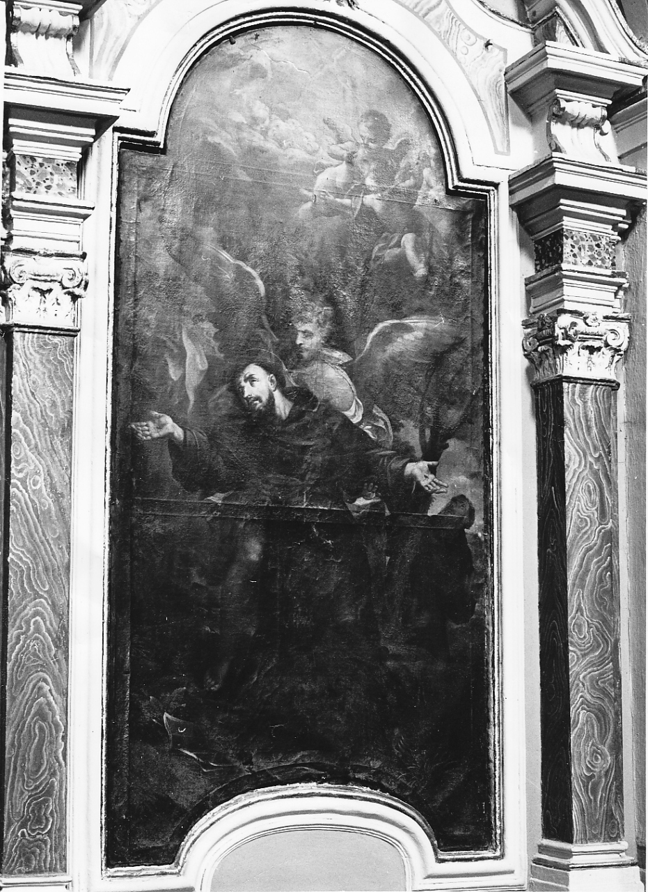 estasi di San Francesco d'Assisi (dipinto, opera isolata) di Avellino Onofrio (attribuito) (sec. XVIII)