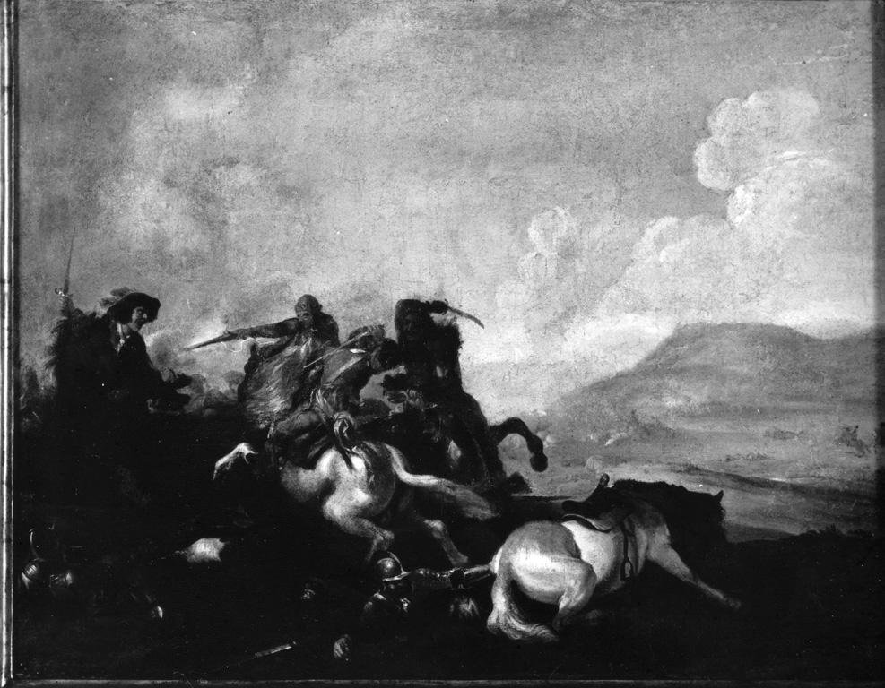 battaglia (dipinto) di Courtois Jacques detto Borgognone (bottega) (sec. XVII)
