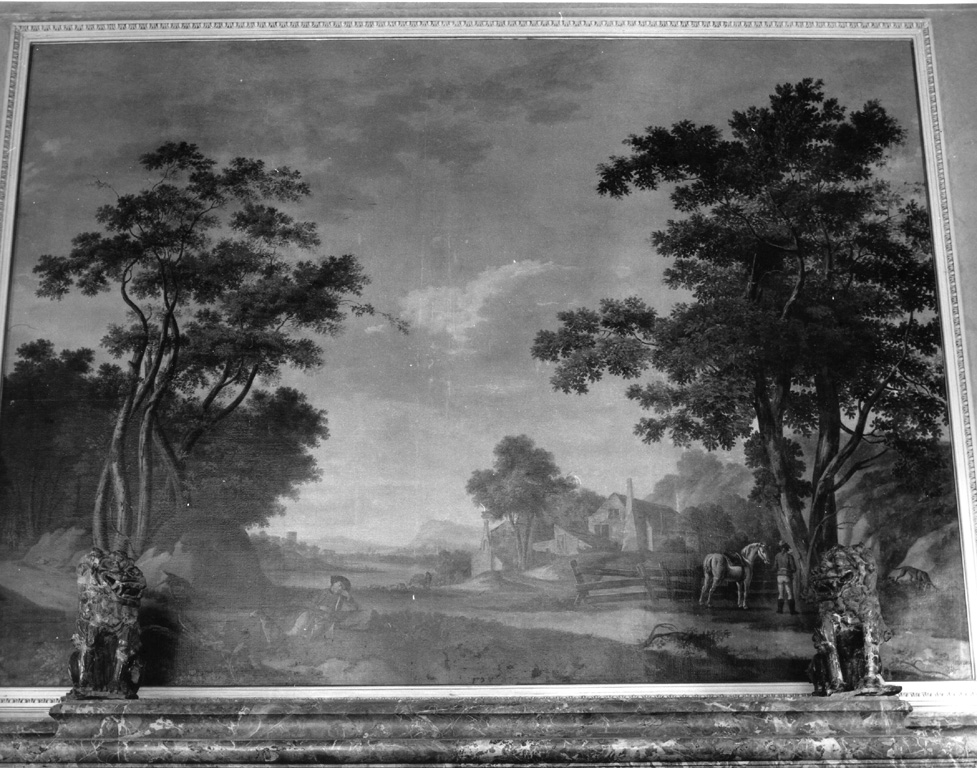 paesaggio con figure (dipinto) di Harper Adolf Friedrich (seconda metà sec. XVIII)