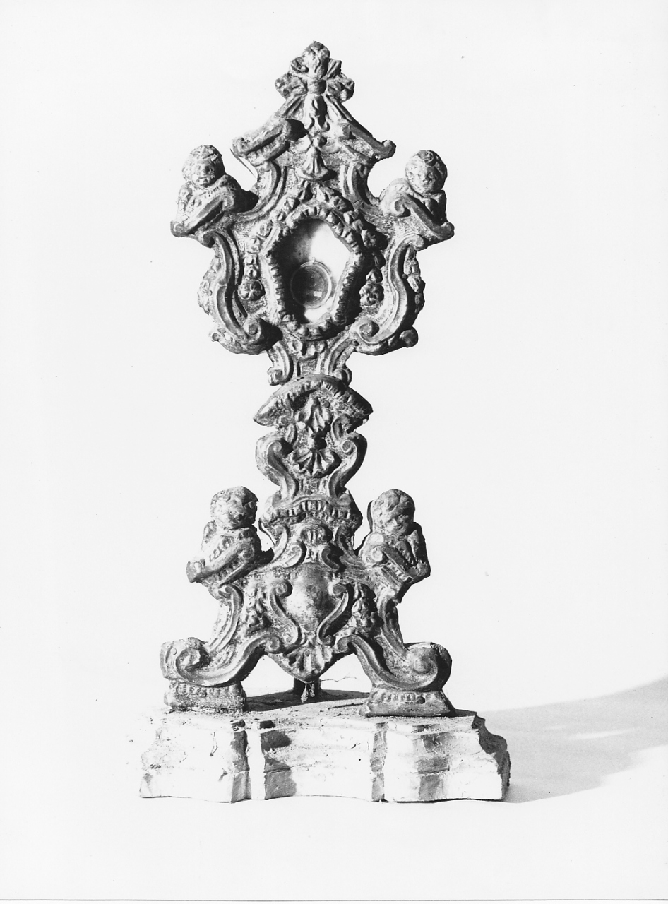 reliquiario - a ostensorio, serie - ambito laziale (sec. XVIII)