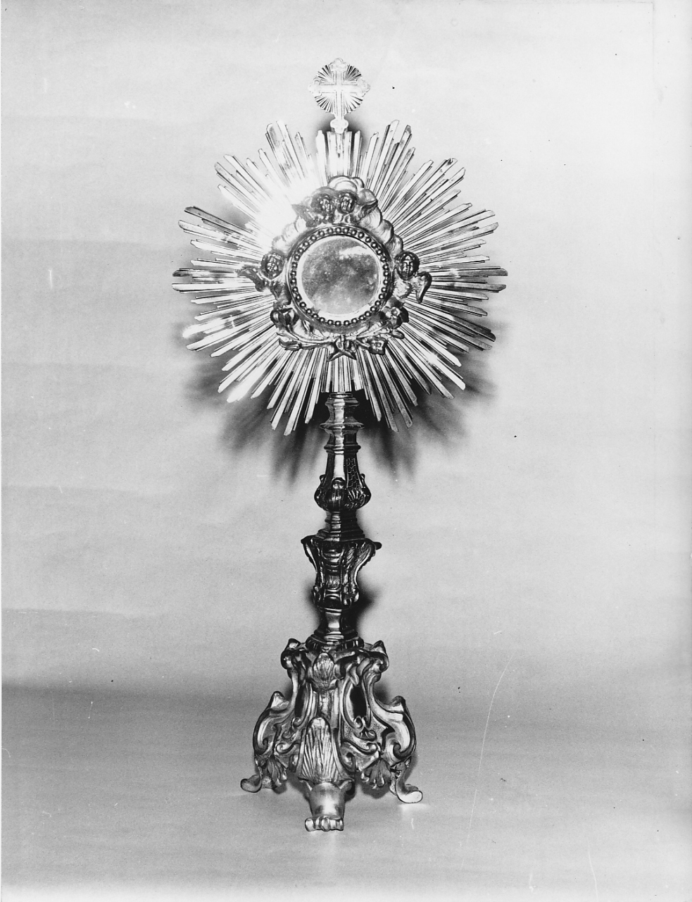ostensorio - a raggiera, opera isolata - bottega laziale (prima metà sec. XVIII, sec. XX)