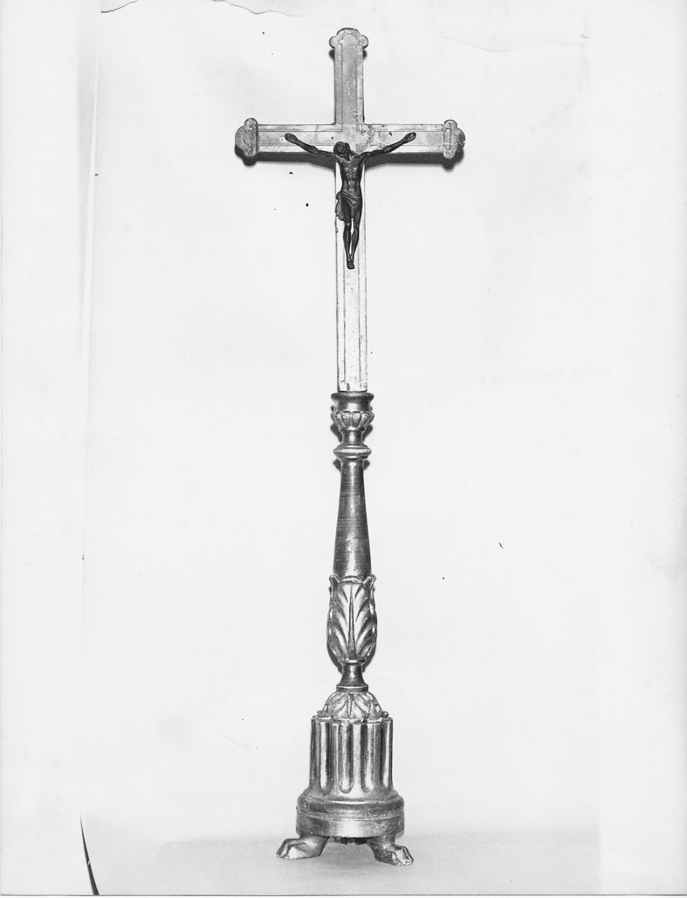 croce d'altare, opera isolata - bottega laziale (prima metà sec. XVIII, sec. XX)