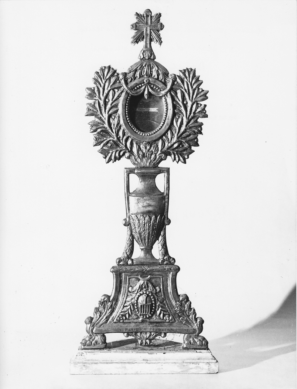 reliquiario - a ostensorio, serie - bottega laziale (prima metà sec. XIX, sec. XX)