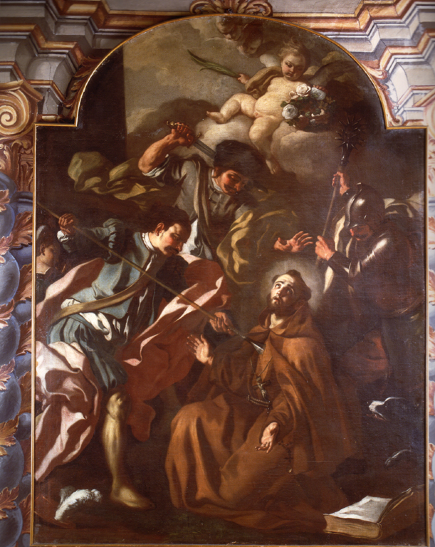 Martirio di santo francescano (dipinto) - ambito napoletano (seconda metà sec. XVIII)