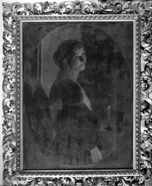 riratto femminile (dipinto) - ambito lombardo (seconda metà sec. XIX)