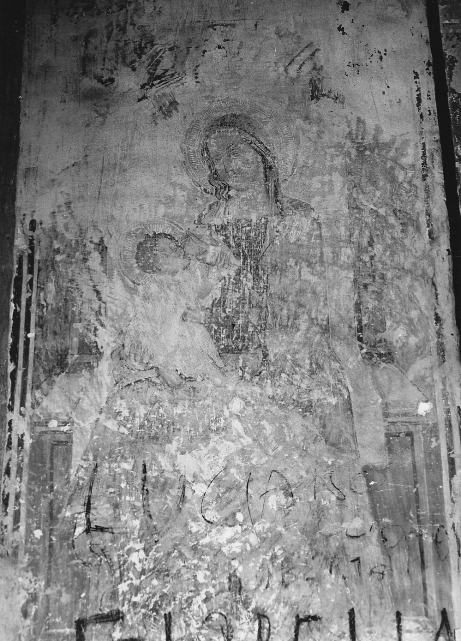 Madonna in trono con Bambino (dipinto) - ambito laziale (sec. XV)
