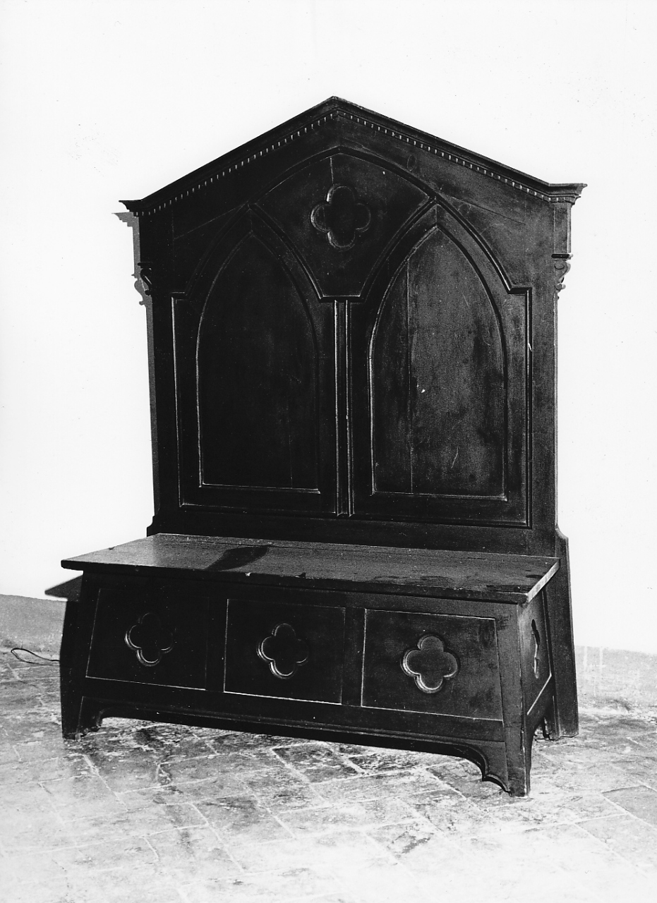 cassapanca, opera isolata - bottega Italia centrale (sec. XIX)