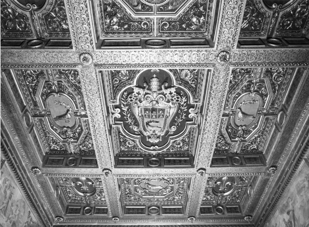 soffitto a cassettoni di Castelli Francesco detto Borromini (attribuito) (sec. XVII)