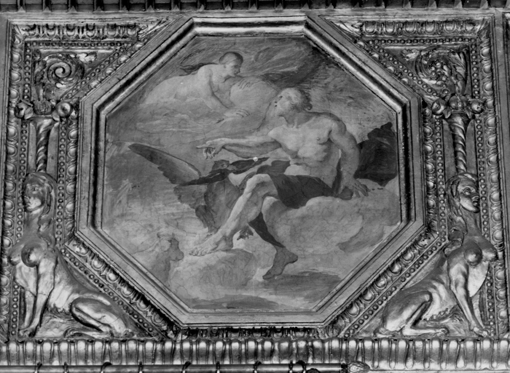 Giove, Io e Giunone (dipinto) di Brandi Giacinto (bottega) (sec. XVII)