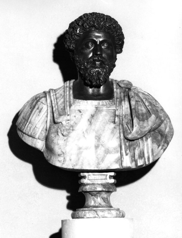 ritratto dell'imperatore Marc'Aurelio (busto) - manifattura romana (sec. XVII, secc. XVIII/ XIX)