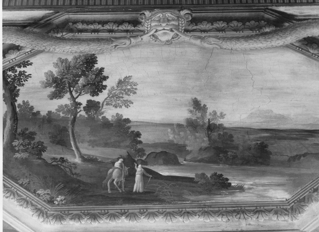 Paesaggio con figure (dipinto, serie) di Gimignani Giacinto (metà sec. XVII)