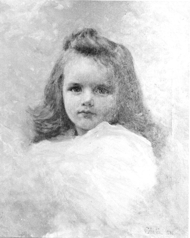 ritratto del volto di una fanciulla di casa Doria Pamphili (dipinto) di cSa Fabrik Marke (sec. XIX)