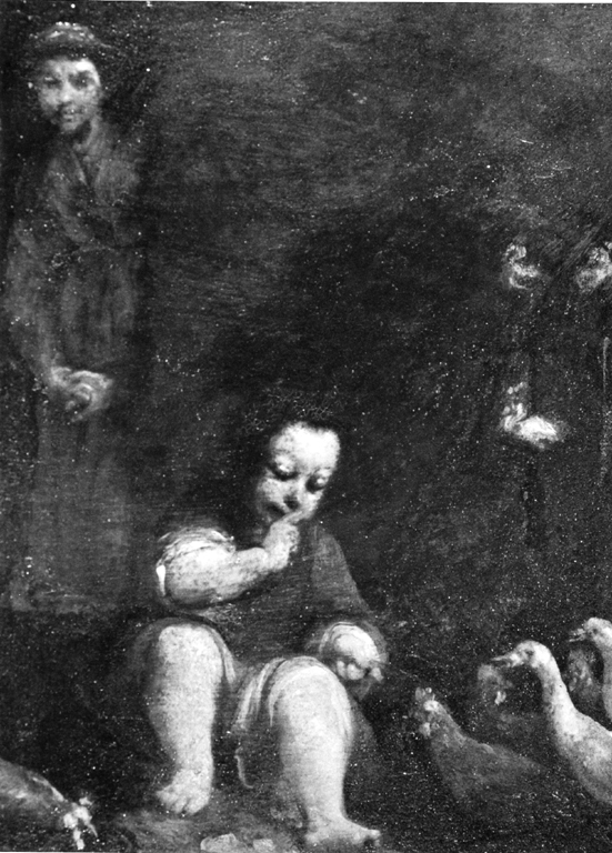 Bertoldino cova invede della chioccia (dipinto) di Crespi Giuseppe Maria detto Spagnoletto (sec. XVIII)