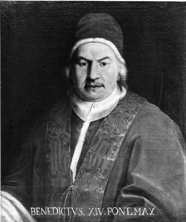 ritratto di Papa Benedetto XIV (dipinto) - ambito romano (sec. XVIII)