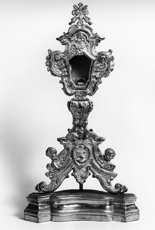 reliquiario - a ostensorio - ambito romano (sec. XVIII)