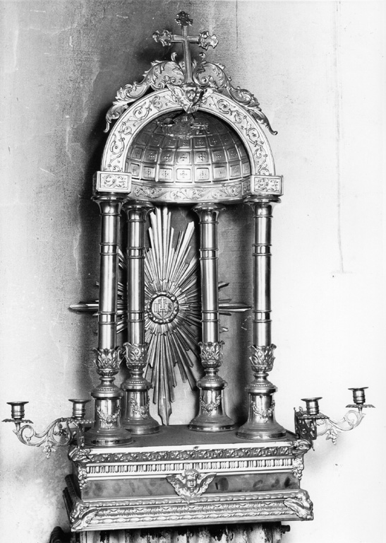 tronetto per esposizione eucaristica - ambito romano (prima metà sec. XX)