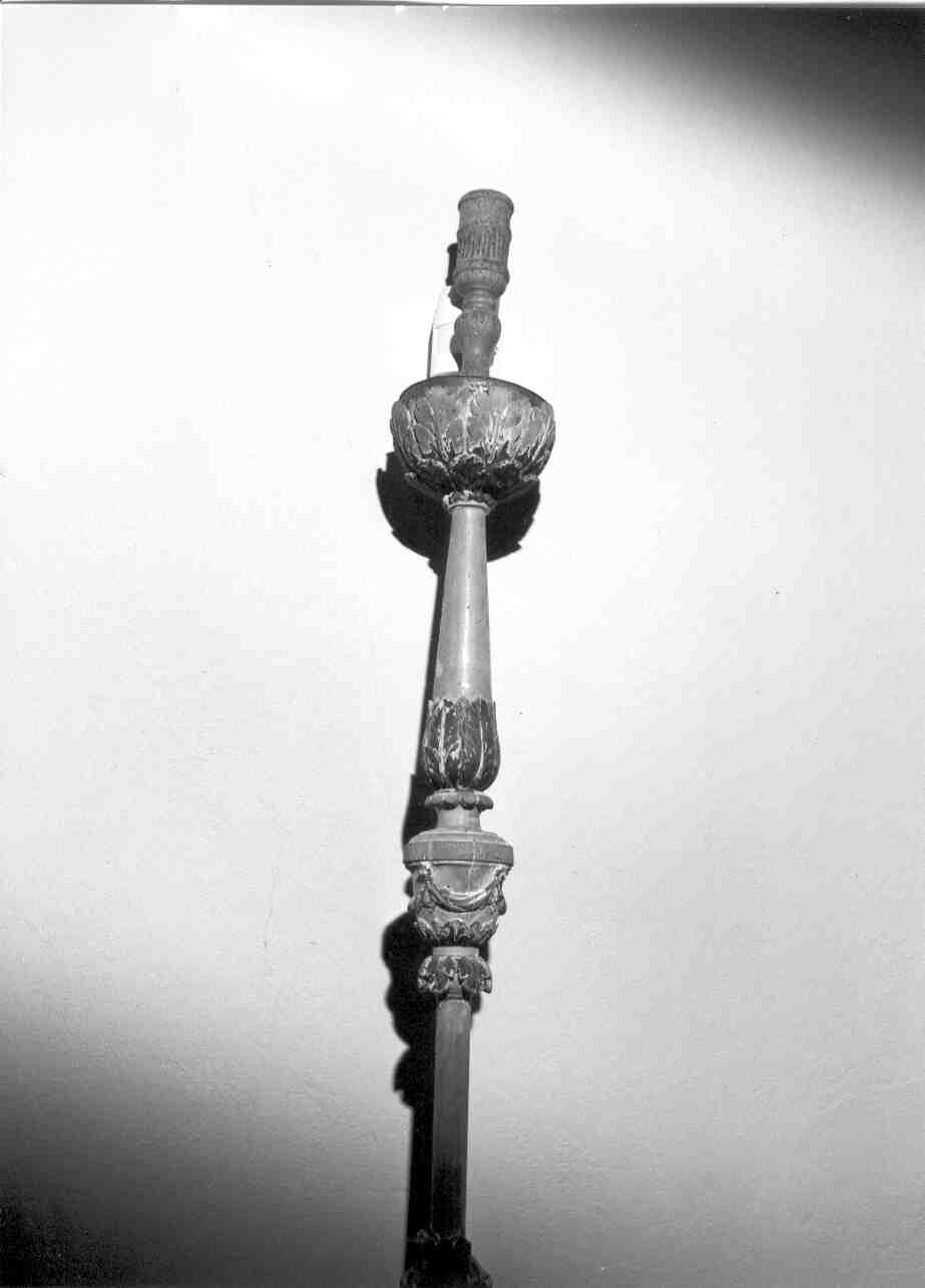 candelabro portatile, opera isolata - ambito mantovano (seconda metà sec. XIX)