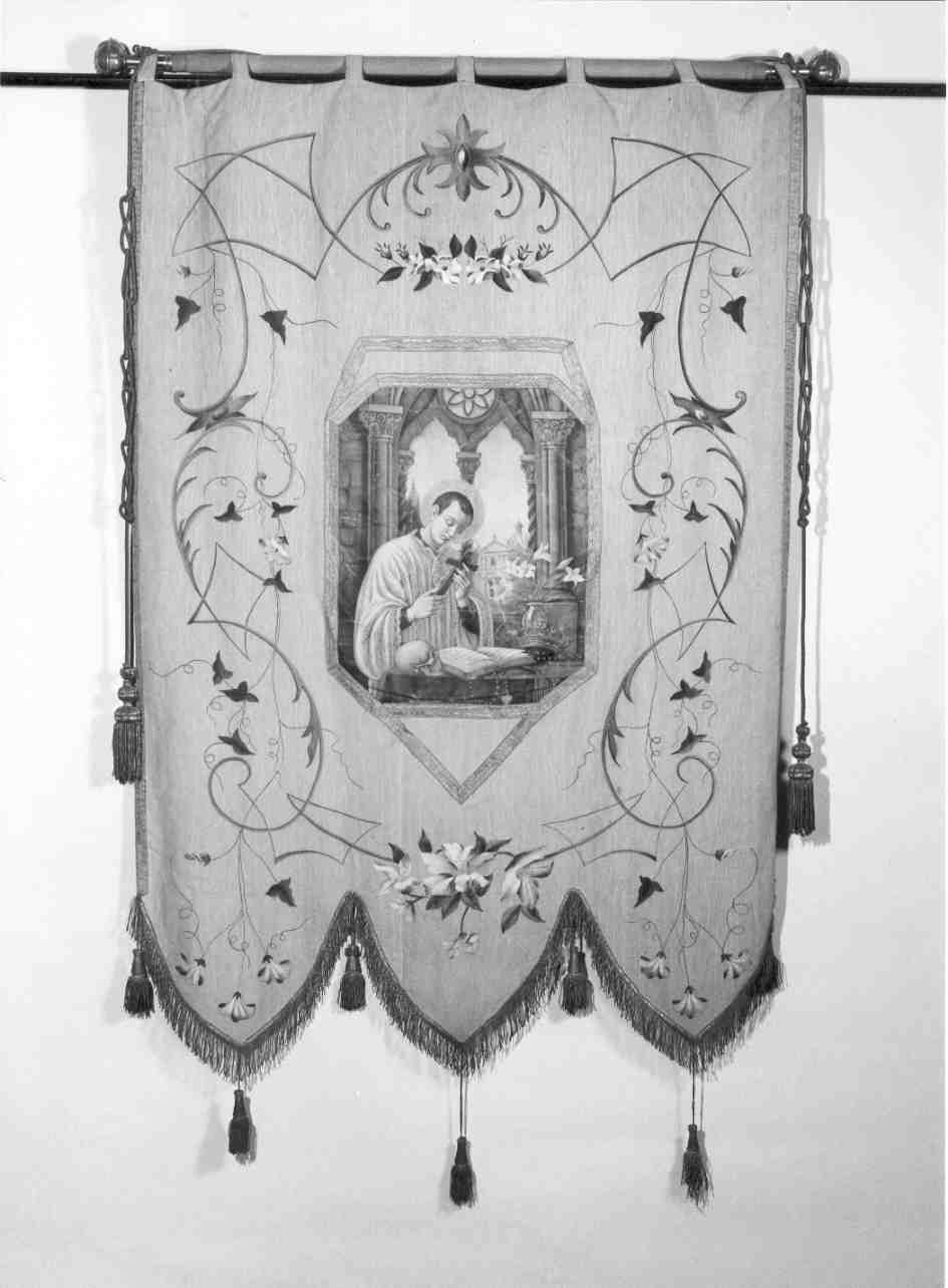 San Luigi Gonzaga (stendardo, opera isolata) - manifattura mantovana (primo quarto sec. XX)