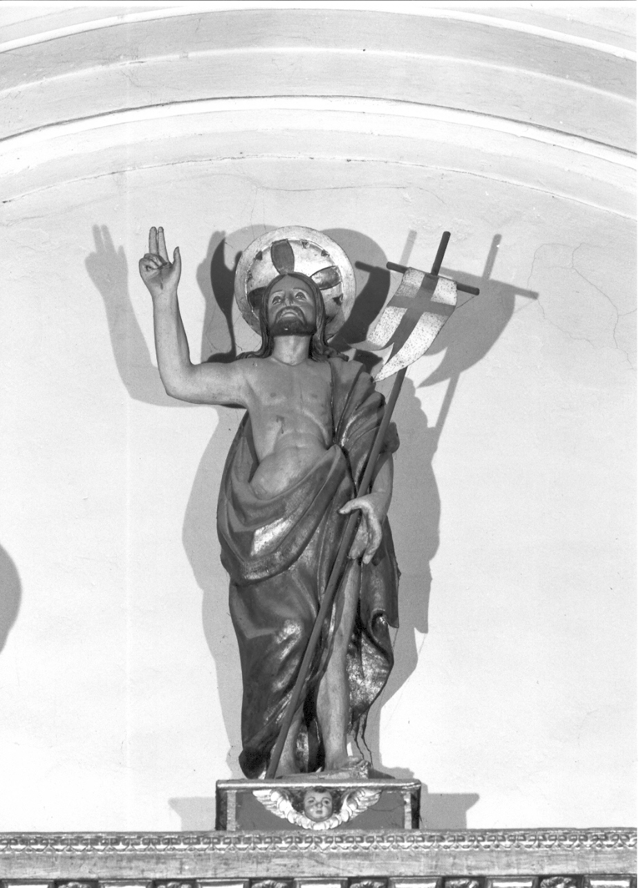 Cristo redentore benedicente (statua, opera isolata) - ambito bresciano (seconda metà sec. XVII)