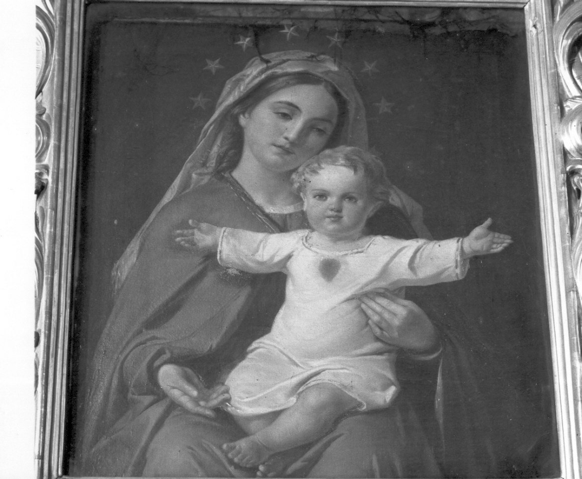 Madonna con Bambino (dipinto, opera isolata) di Campini Luigi (seconda metà sec. XIX)