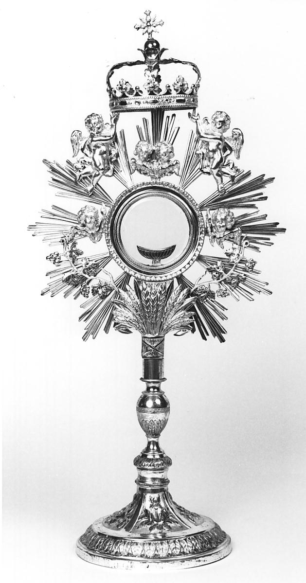 ostensorio - a raggiera, opera isolata - produzione lombarda (sec. XIX)