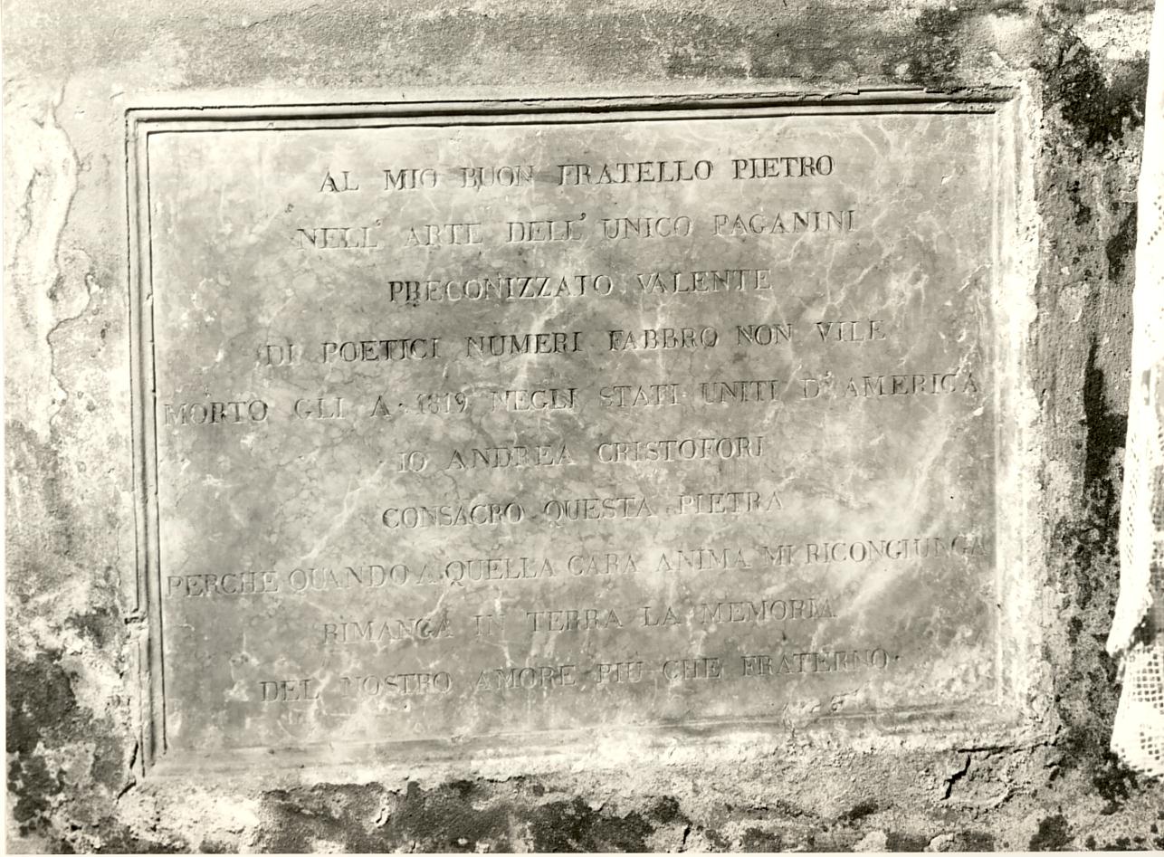 lapide, opera isolata - ambito mantovano (sec. XIX)