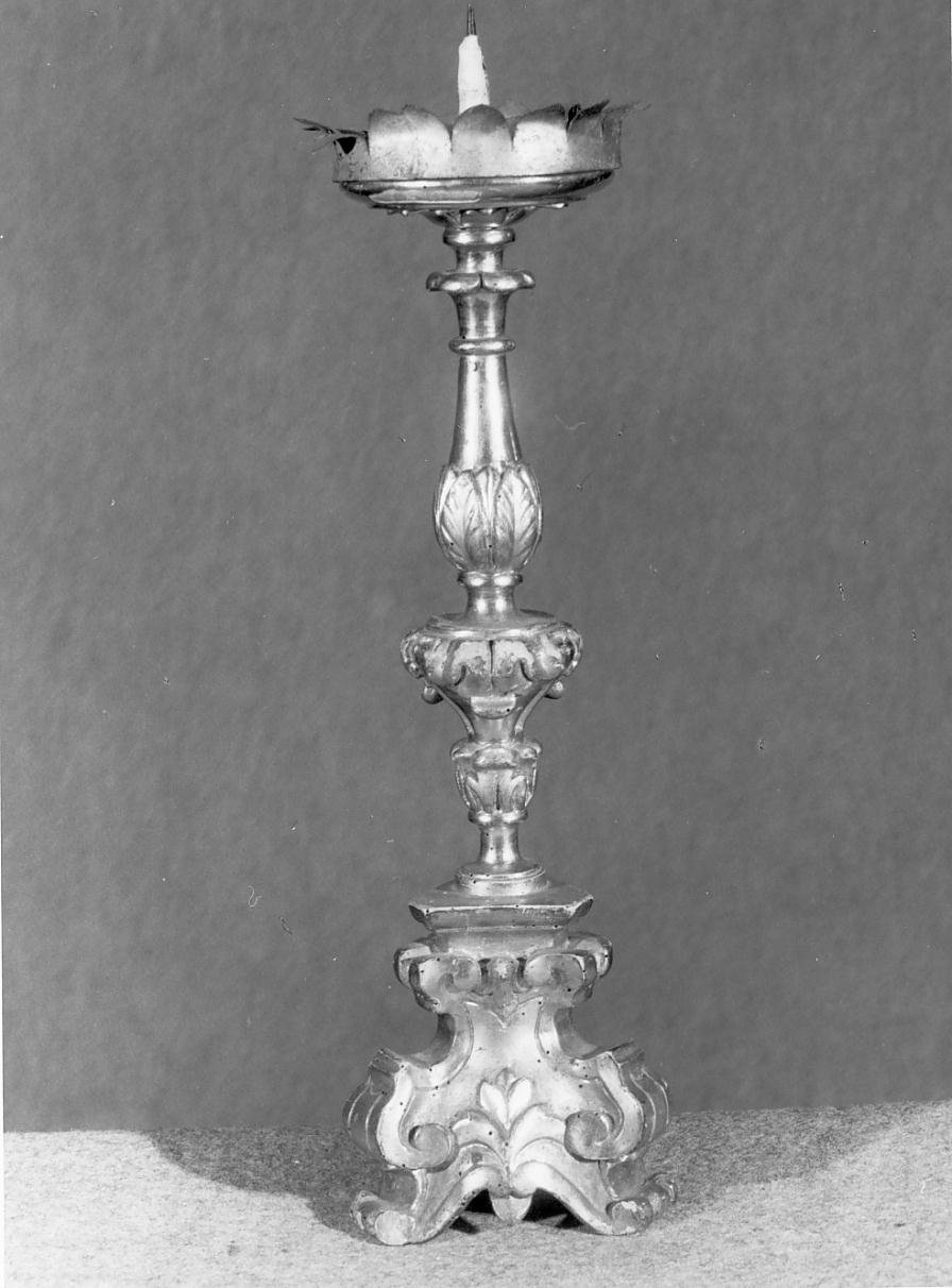 candeliere d'altare - ambito mantovano (metà sec. XVIII)